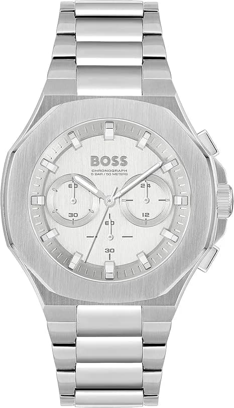Montre Hugo Boss 1514087 homme cadran argent bracelet acier