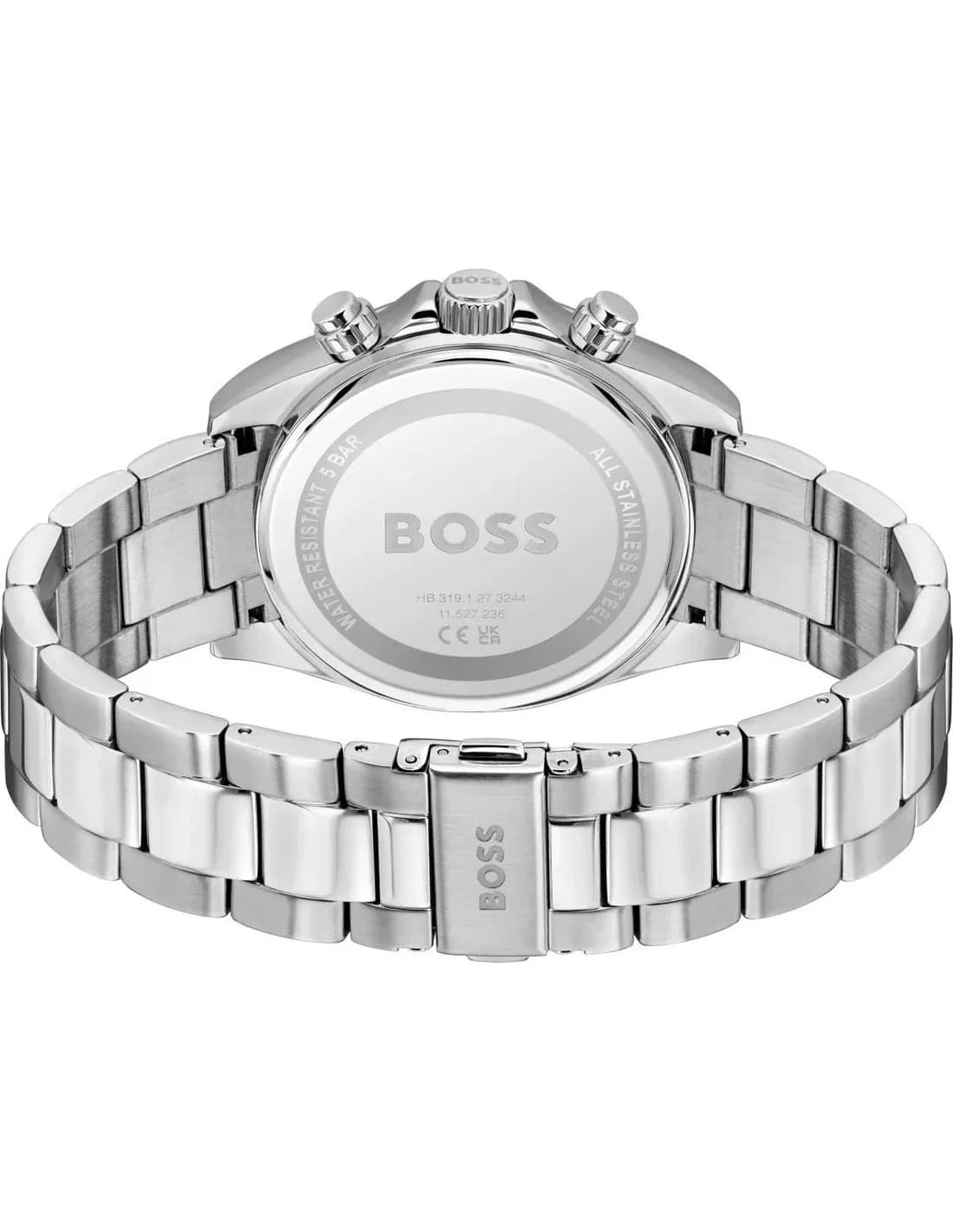 Cadran noir de la montre Hugo Boss 1514267 en détail