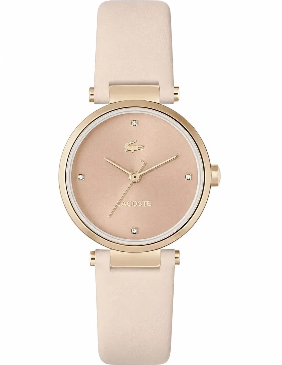Montre femme Lacoste 2001335, cadran or rose avec bracelet cuir