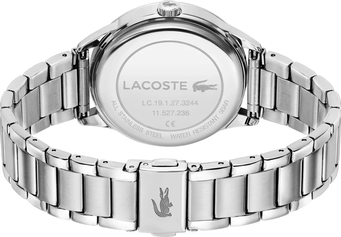 Cadran blanc de la montre Lacoste 2001409 en détail