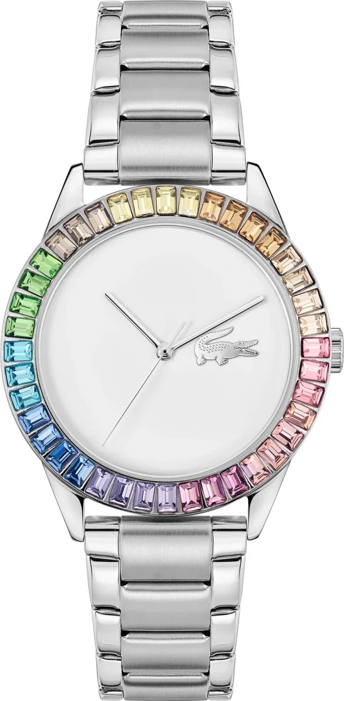 Montre femme Lacoste 2001409, au cadran blanc et bracelet acier