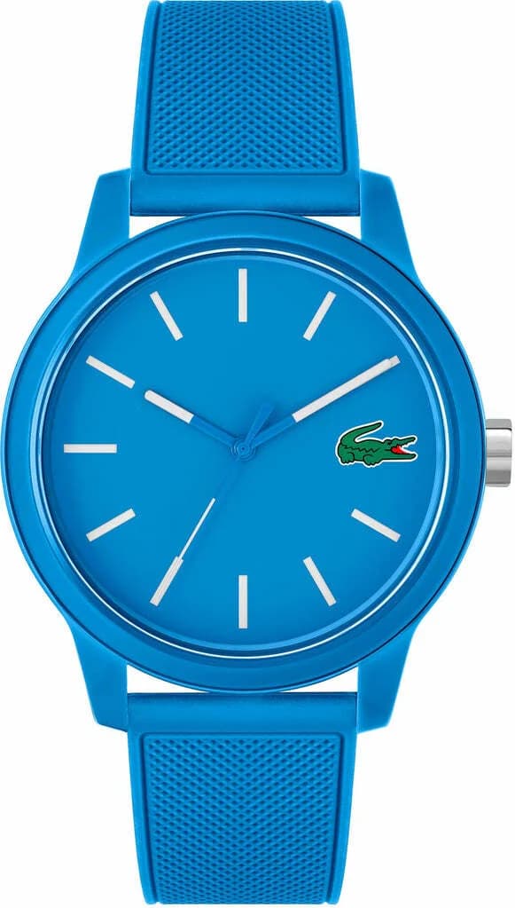 Montre homme Lacoste 2011193, cadran bleu sur bracelet silicone bleu