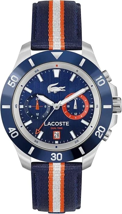Montre homme Lacoste 2011339, cadran bleu, bracelet nylon