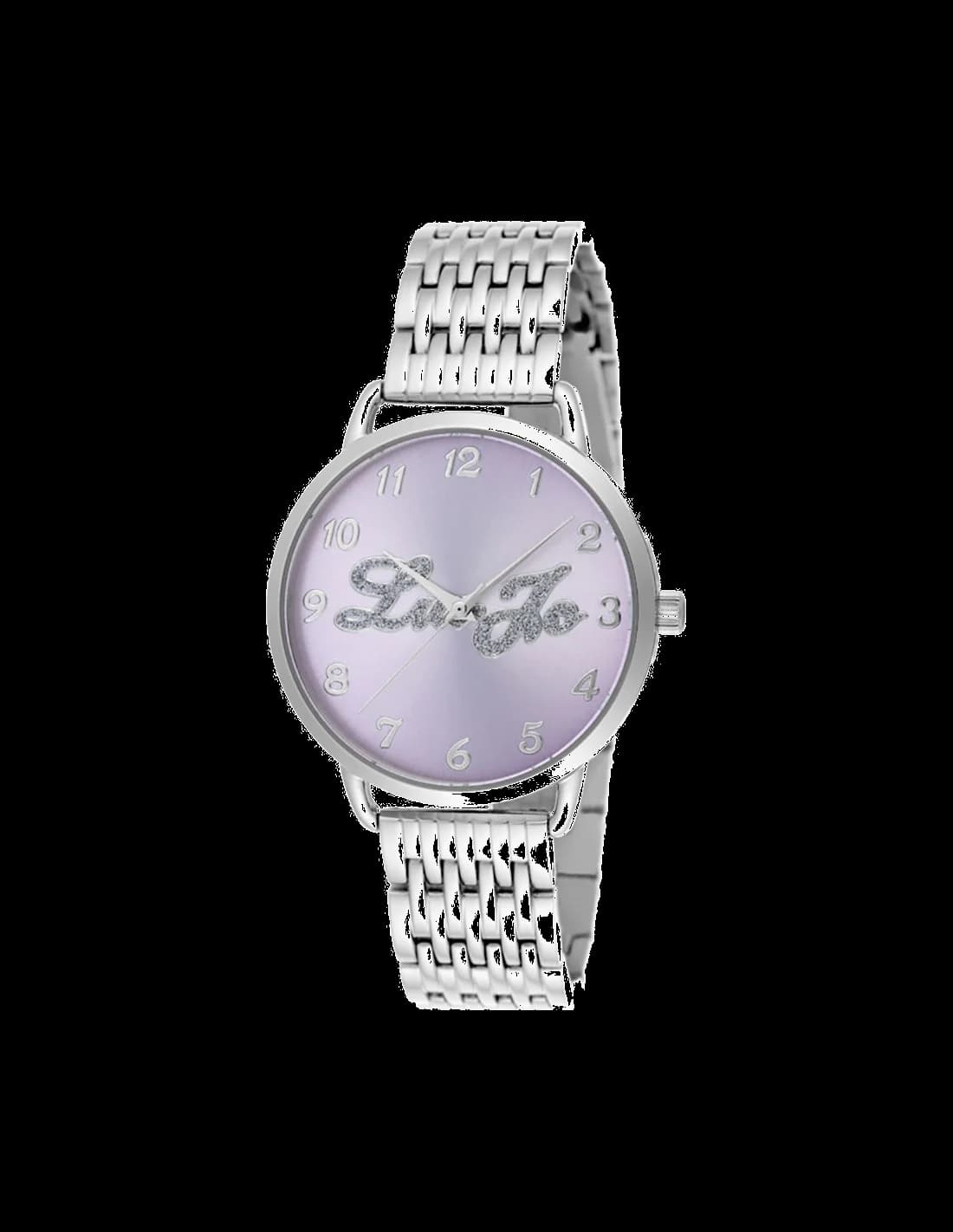 Montre femme Liu Jo Luxury TLJ1025, violet, bracelet acier argent