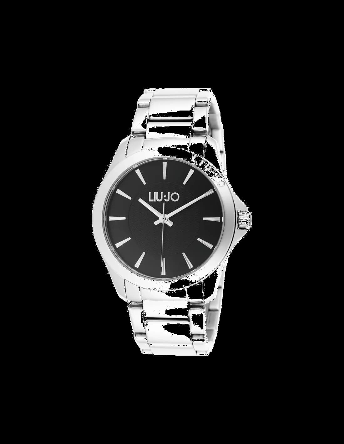Montre homme Liu Jo Luxury TLJ812, cadran noir avec bracelet acier