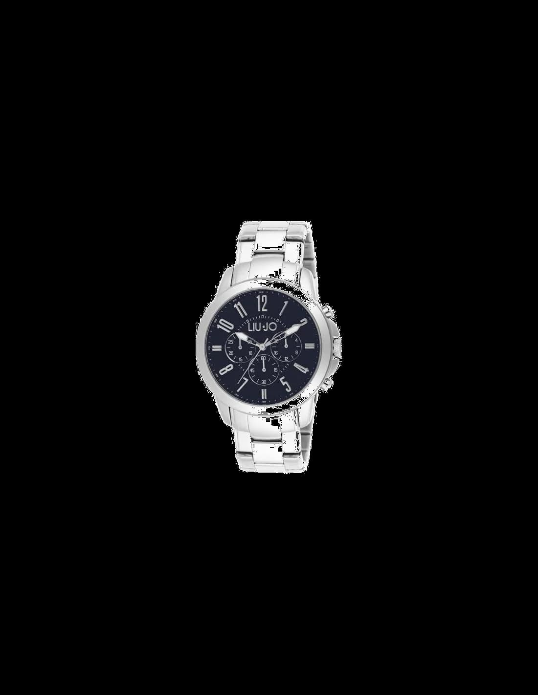 Montre homme Liu Jo Luxury TLJ829, cadran bleu, bracelet acier