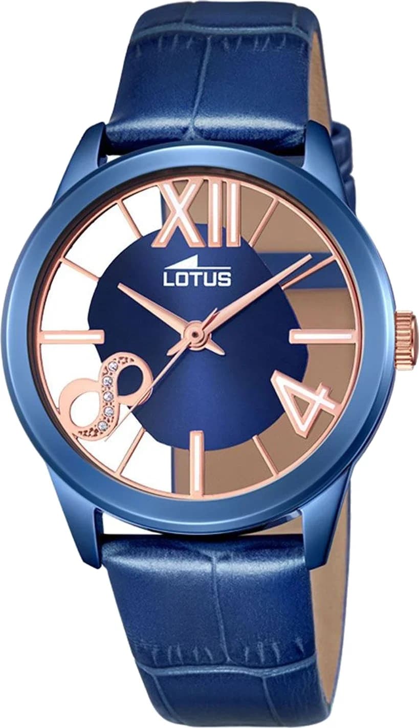 Montre Lotus L18307/1 femme cadran bleu bracelet cuir