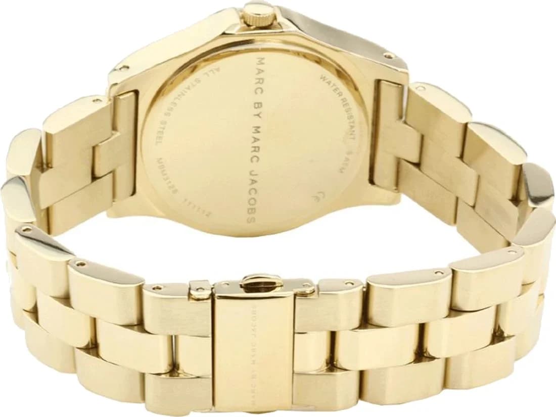 Cadran or de la montre Marc Jacobs MBM3126 en détail