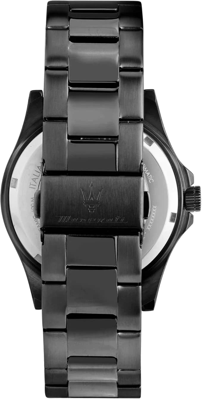 Cadran noir de la montre Maserati R8853100035 en détail