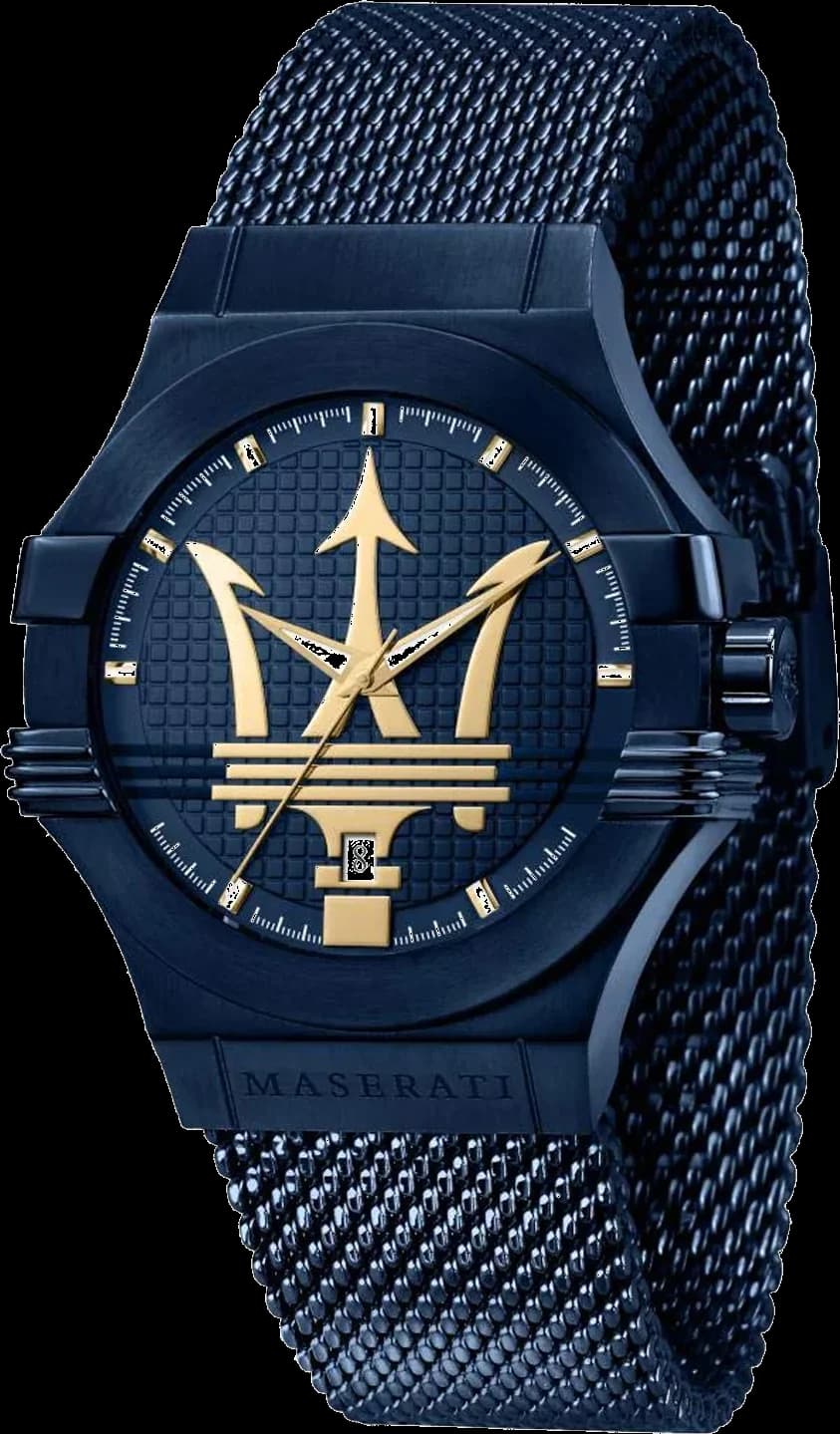 Montre homme Maserati R8853108008, cadran bleu et boîtier acier 42mm