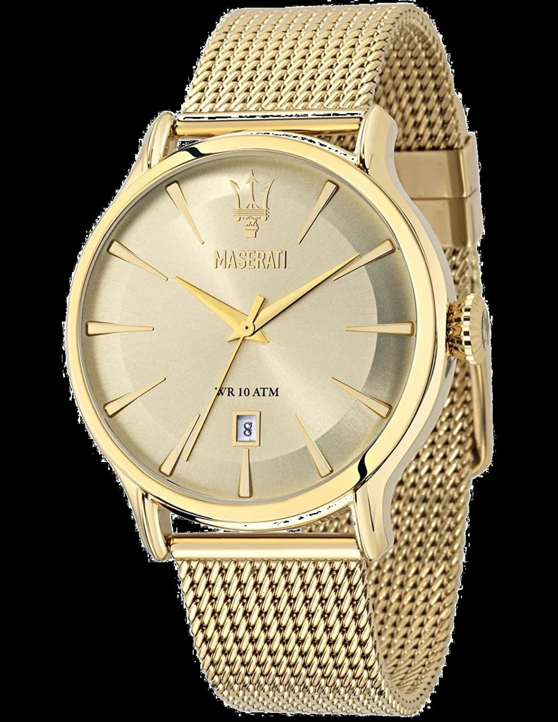 Montre homme Maserati R8853118003, au cadran or et bracelet milanaise