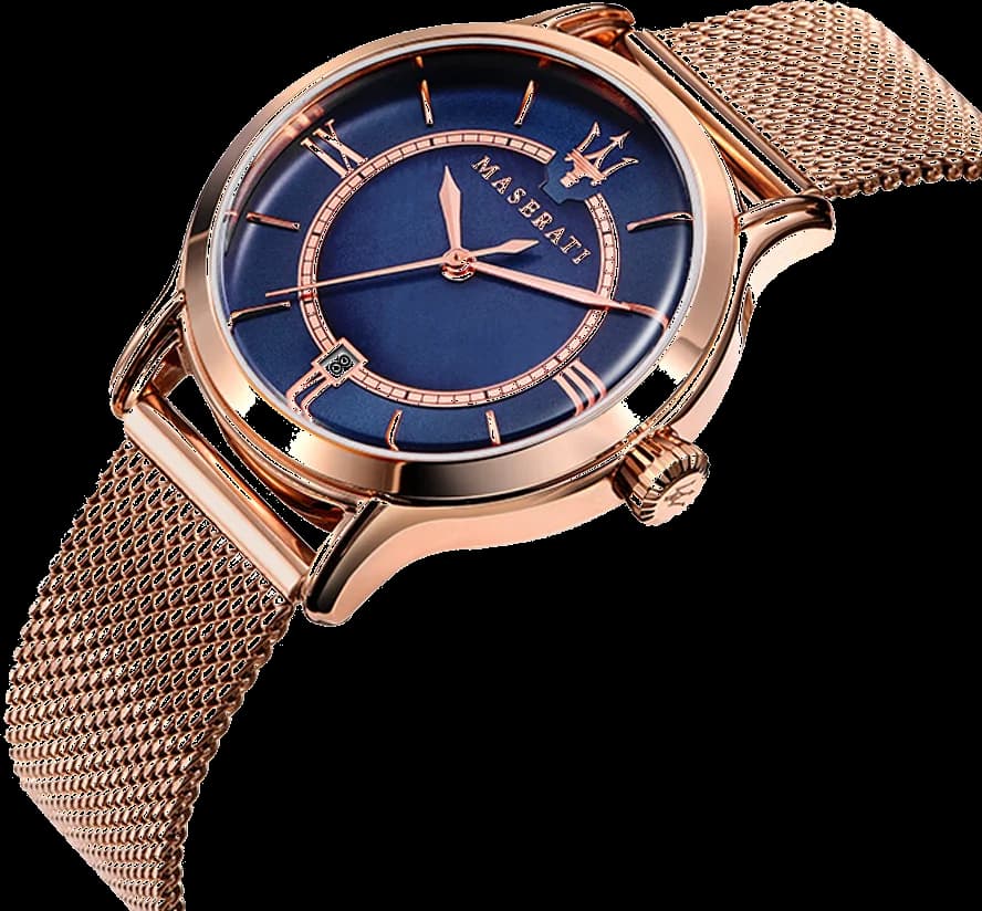 Profil de la montre Maserati R8853118503, boîtier or rose