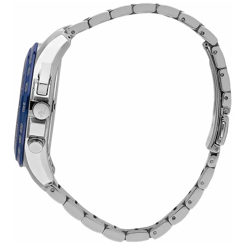 Cadran bleu de la montre Maserati R8871612039 en détail