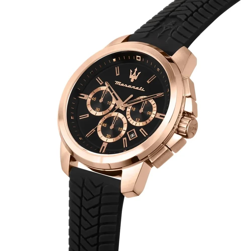 Profil de la montre Maserati R8871621012, boîtier or rose