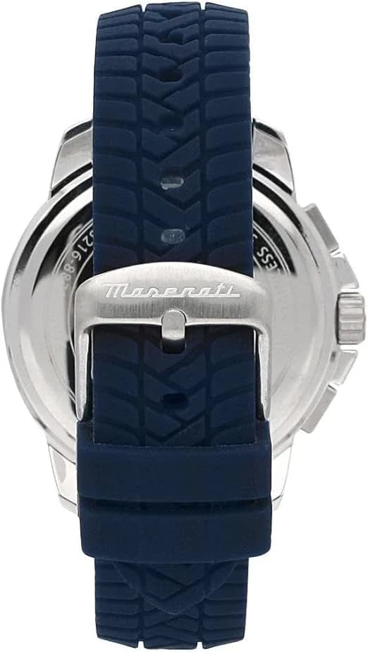 Cadran argent de la montre Maserati R8871621013 en détail
