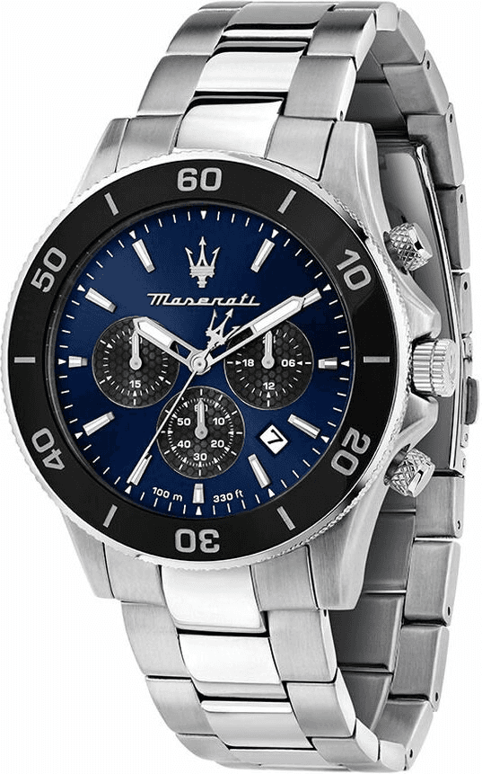 Montre Maserati R8873600009 en Acier Argenté et Cadran Bleu