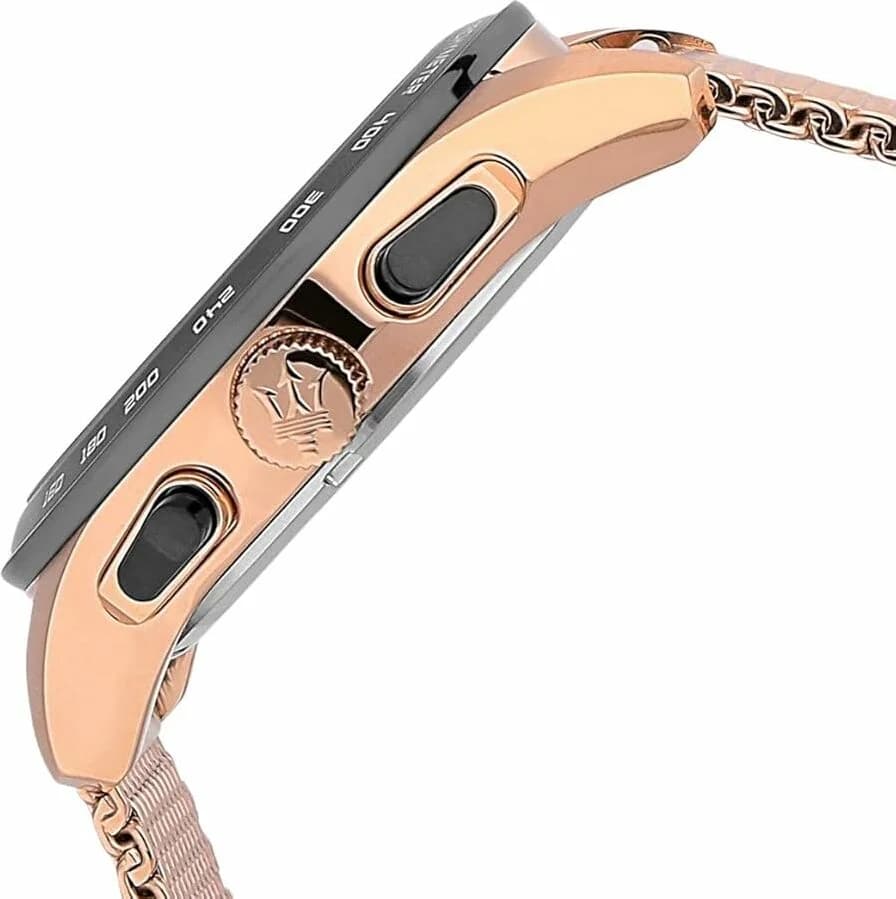 Cadran argent de la montre Maserati R8873612011 en détail