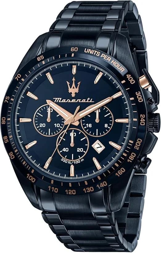 Montre Maserati R8873612054 homme cadran bleu bracelet acier