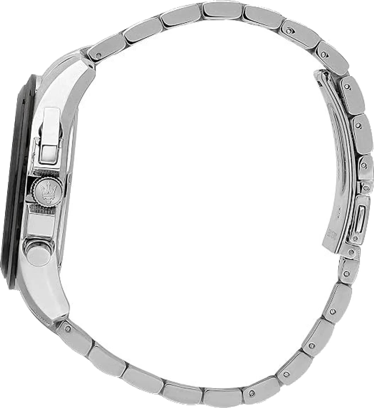 Cadran argent de la montre Maserati R8873612059 en détail