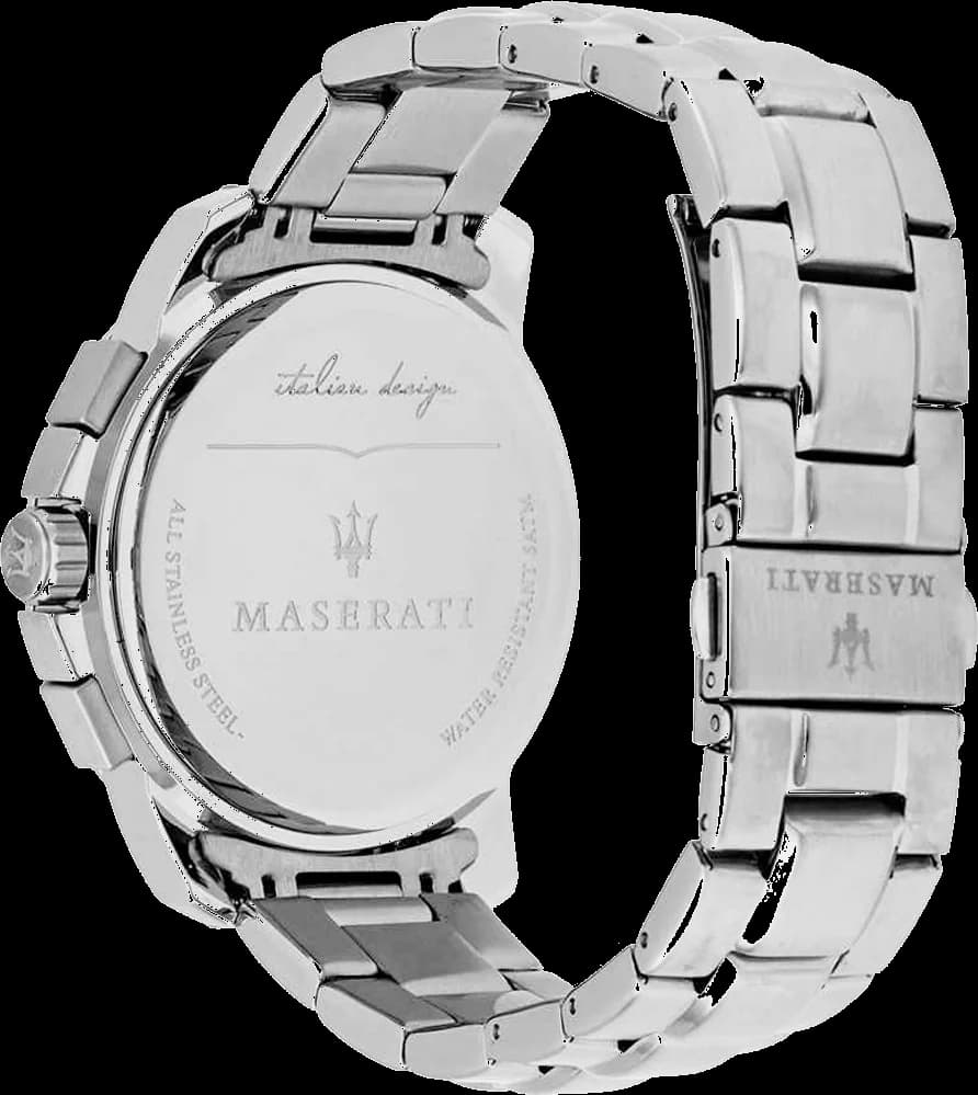 Cadran noir de la montre Maserati R8873621001 en détail