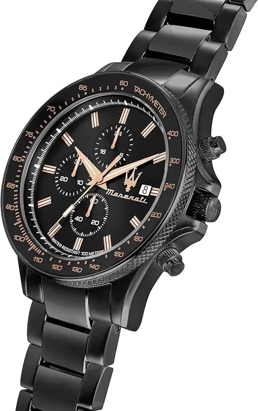 Profil de la montre Maserati R8873640011, boîtier noir