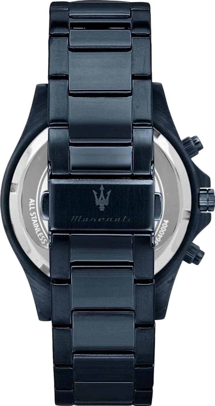 Cadran bleu de la montre Maserati R8873640023 en détail