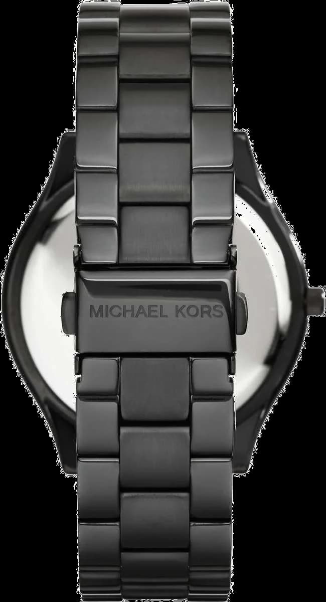 Cadran noir de la montre Michael Kors MK3221 en détail
