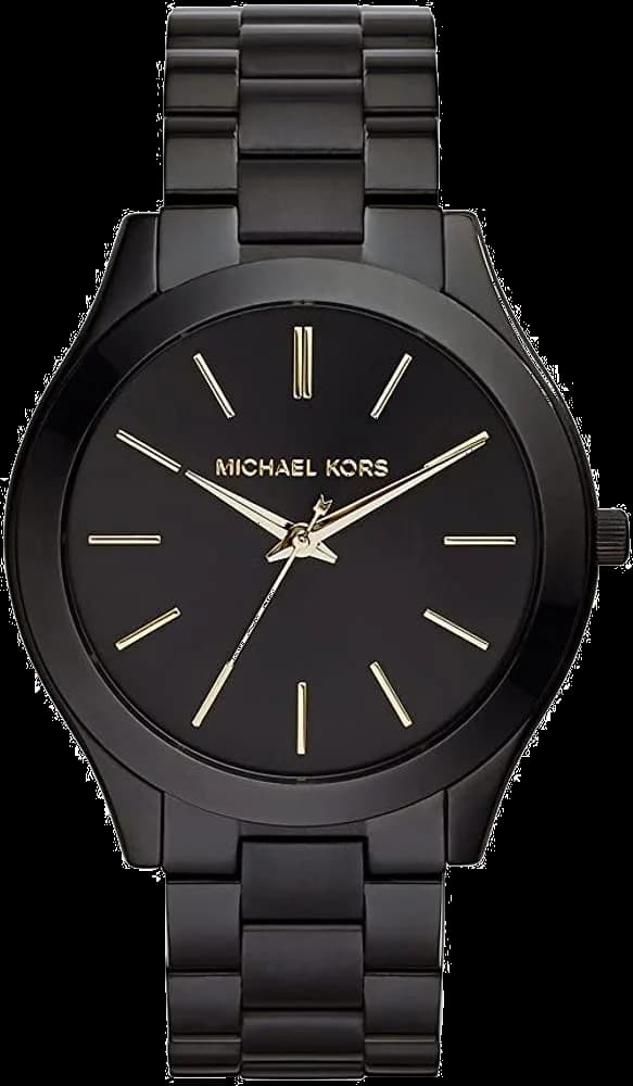 Montre unisexe Michael Kors MK3221, cadran noir et bracelet acier noir