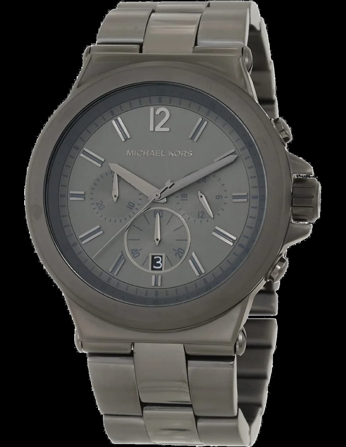 Montre homme Michael Kors MK8205, au cadran gris et bracelet acier anthracite