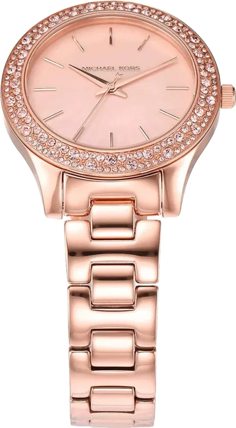 Profil de la montre Michael Kors MK1068, boîtier or rose