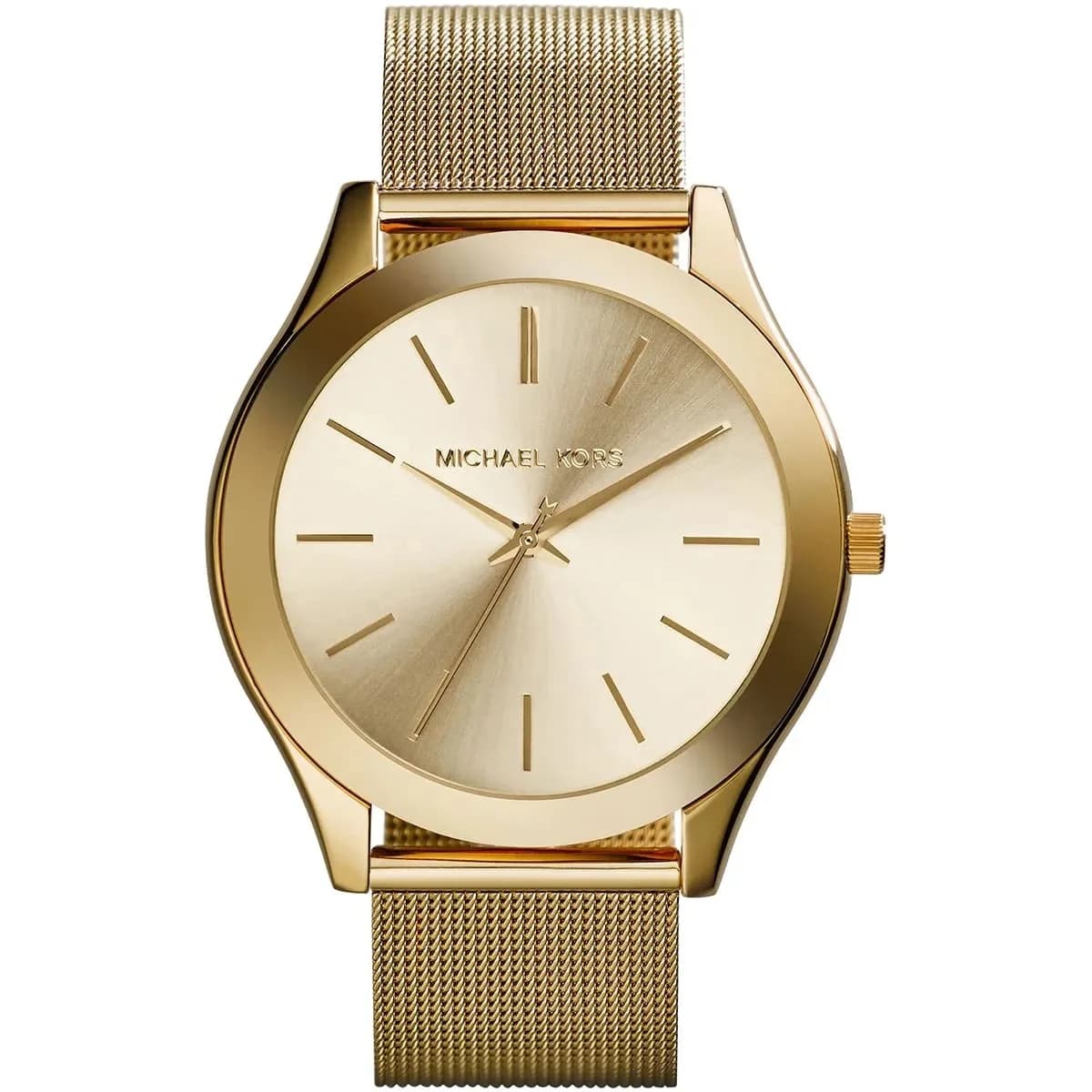 Montre femme Michael Kors MK3282, cadran or sur bracelet maille milanaise dorée