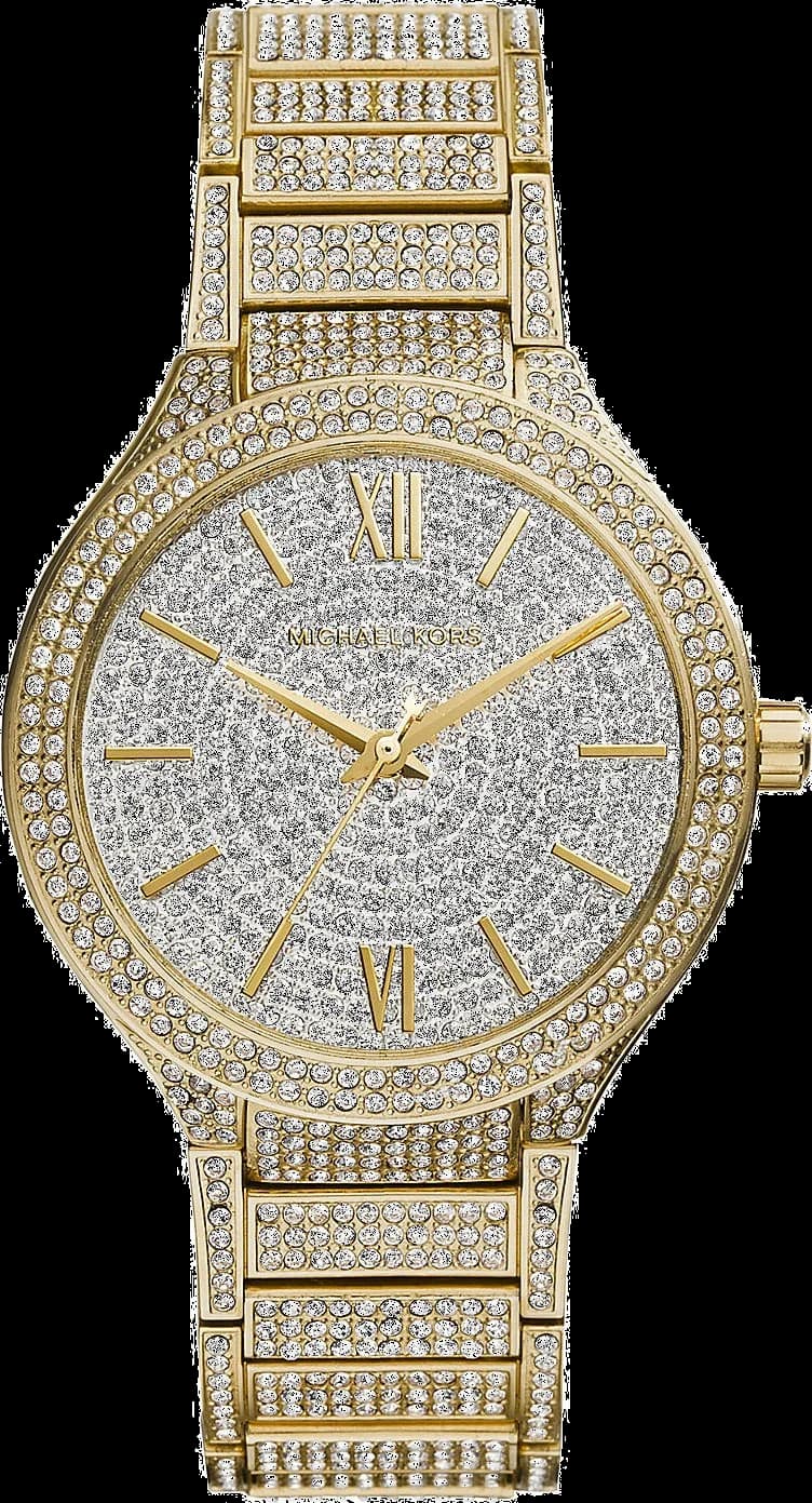 Montre femme Michael Kors MK3360, cadran argent micropavé de cristaux