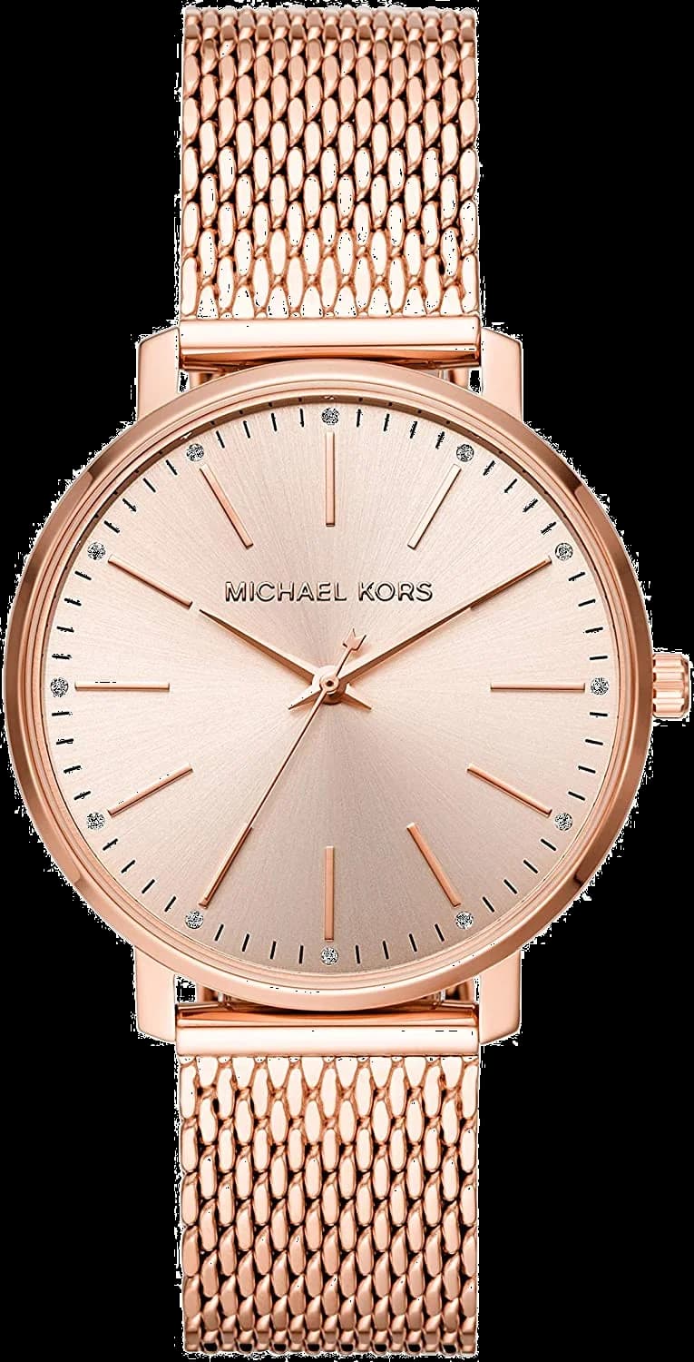 Montre femme Michael Kors MK4340, or rose, bracelet maille milanaise en acier