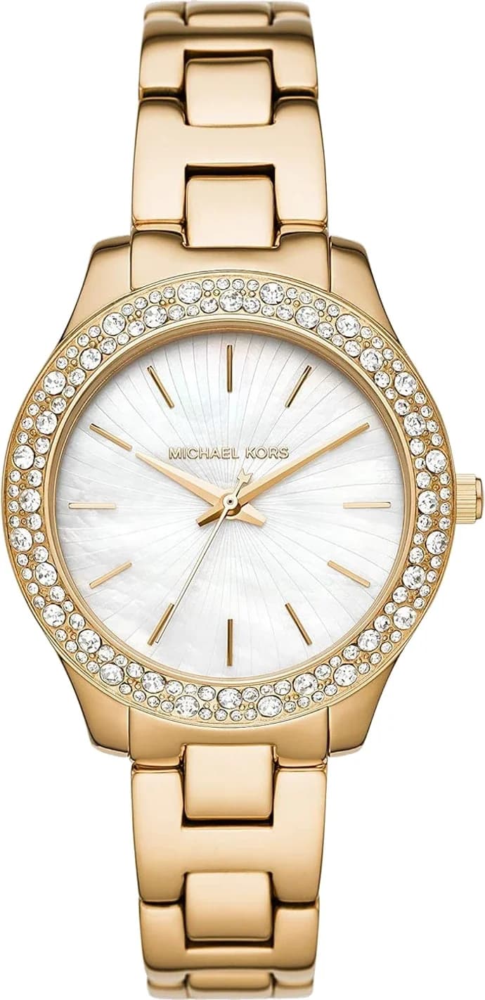 Montre femme Michael Kors MK4555, cadran nacre avec bracelet acier doré