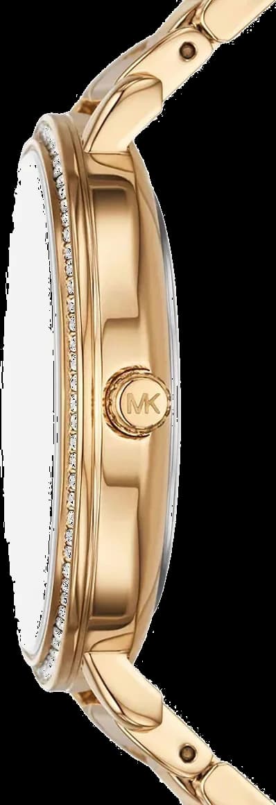 Cadran blanc de la montre Michael Kors MK4666 en détail