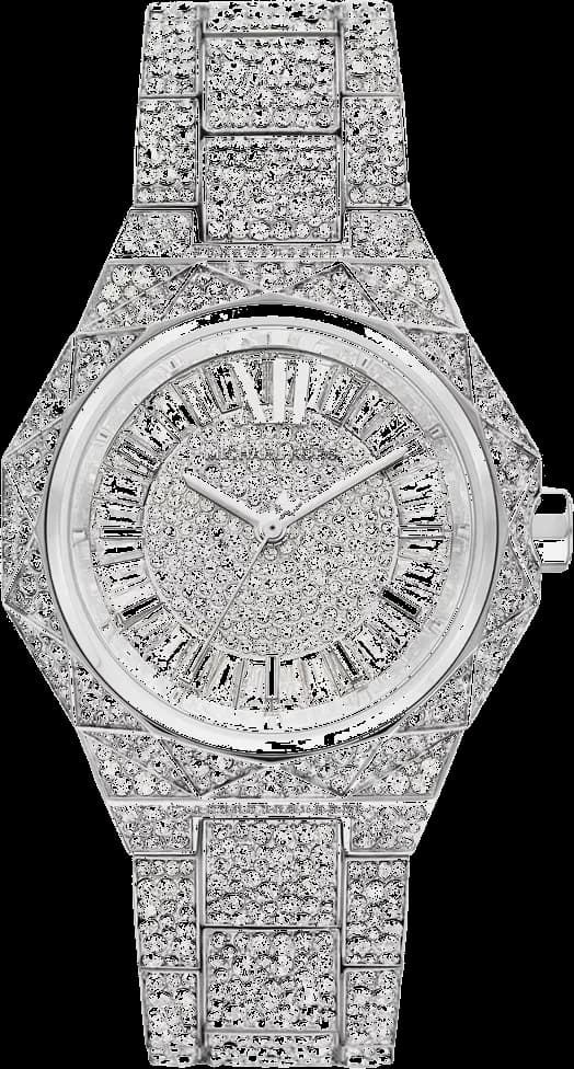 Montre femme Michael Kors MK4691, cadran argent, acier, quartz, pavé argent