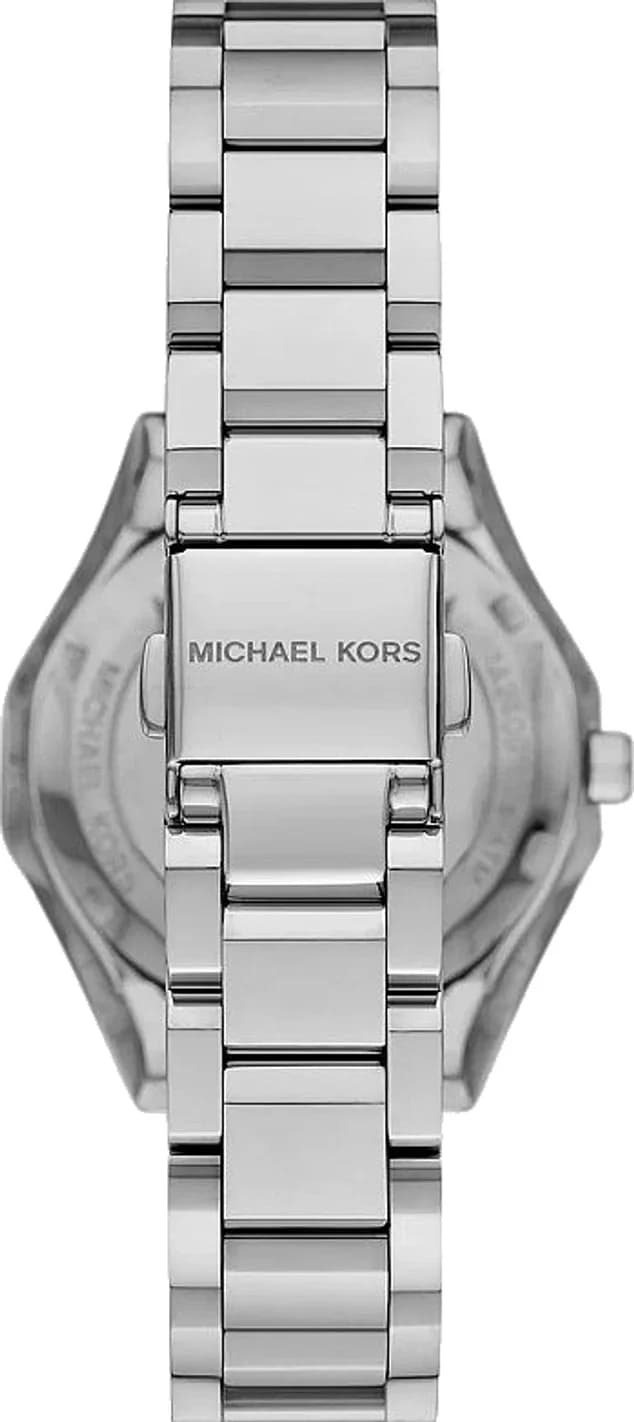 Cadran argent de la montre Michael Kors MK4891 en détail