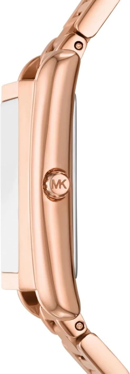 Cadran or rose de la montre Michael Kors MK4905 en détail