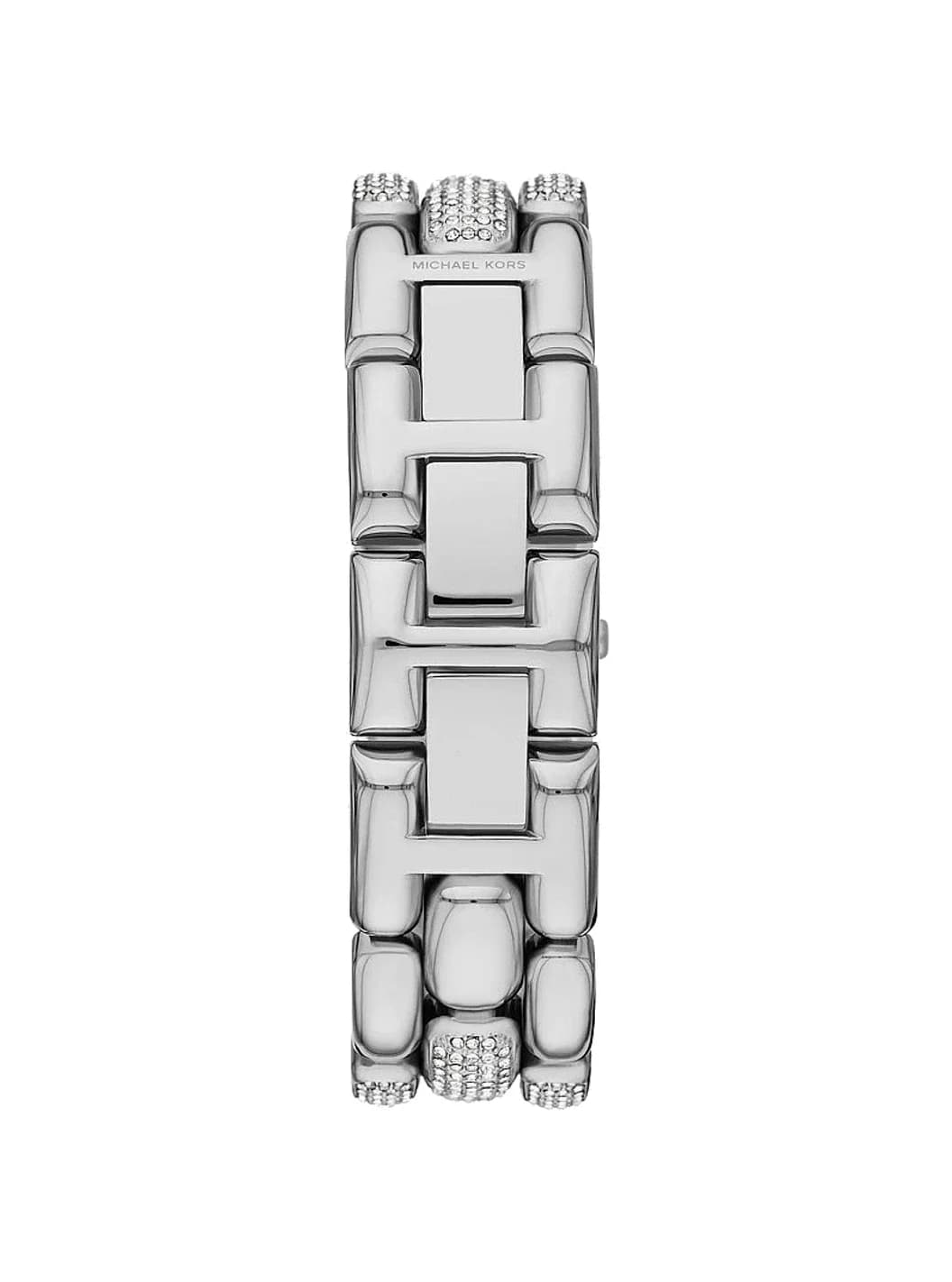 Cadran argent de la montre Michael Kors MK4922 en détail
