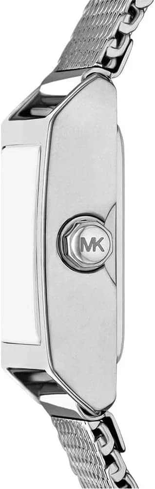 Cadran argent de la montre Michael Kors MK4961 en détail
