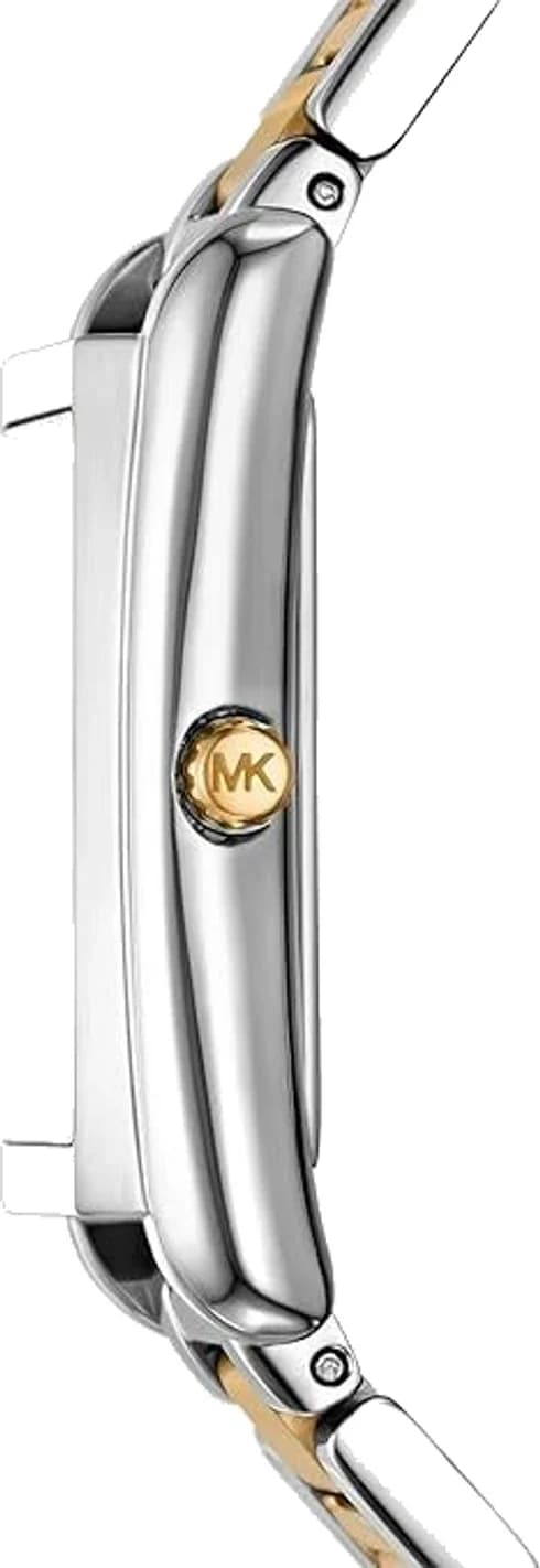 Cadran argent de la montre Michael Kors MK4967 en détail