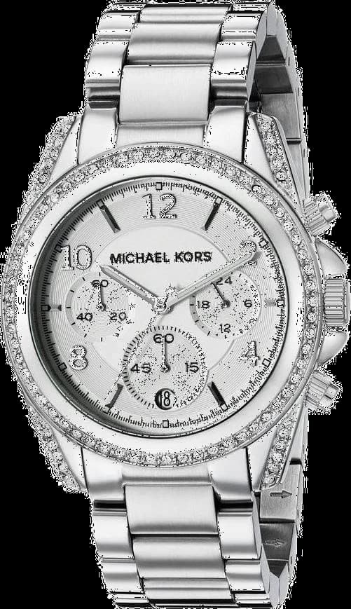 Montre femme Michael Kors MK5165, au cadran argenté avec détails cristaux