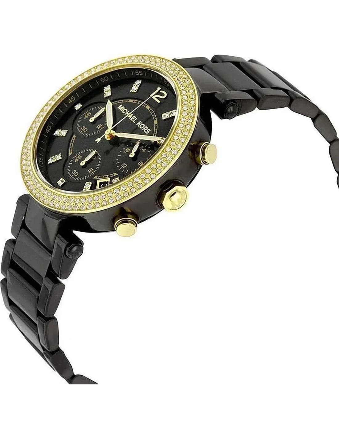 Profil de la montre Michael Kors MK6107, boîtier noir