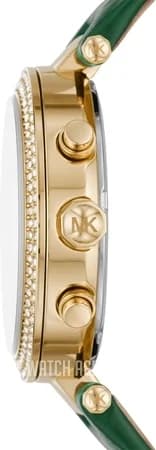 Cadran vert de la montre Michael Kors MK6985 en détail