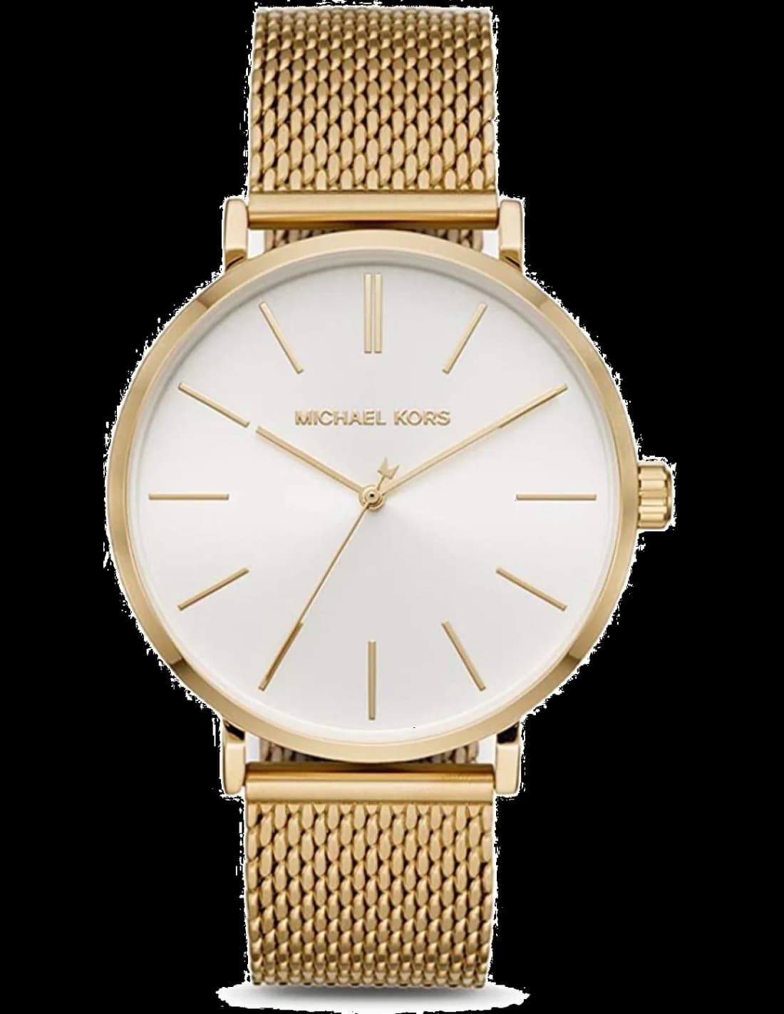 Montre unisexe Michael Kors MK7150, cadran blanc avec index et bracelet milanaise