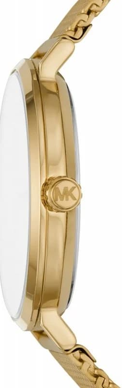 Cadran blanc de la montre Michael Kors MK7150 en détail