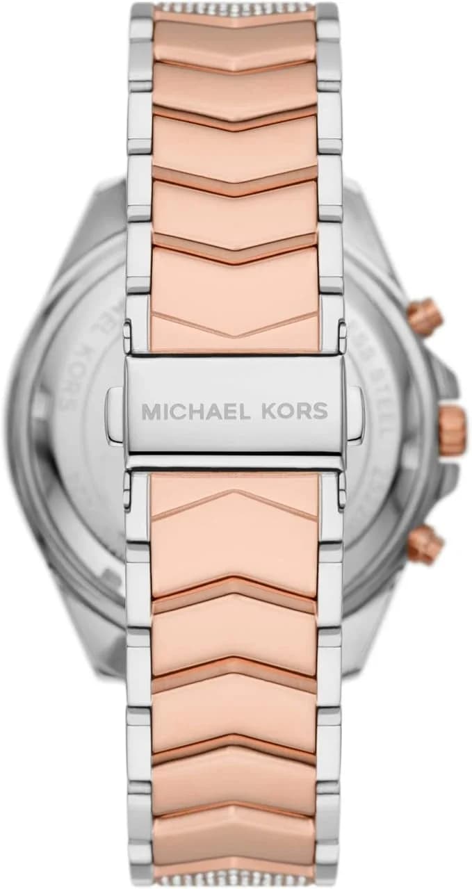 Cadran argent de la montre Michael Kors MK7225 en détail