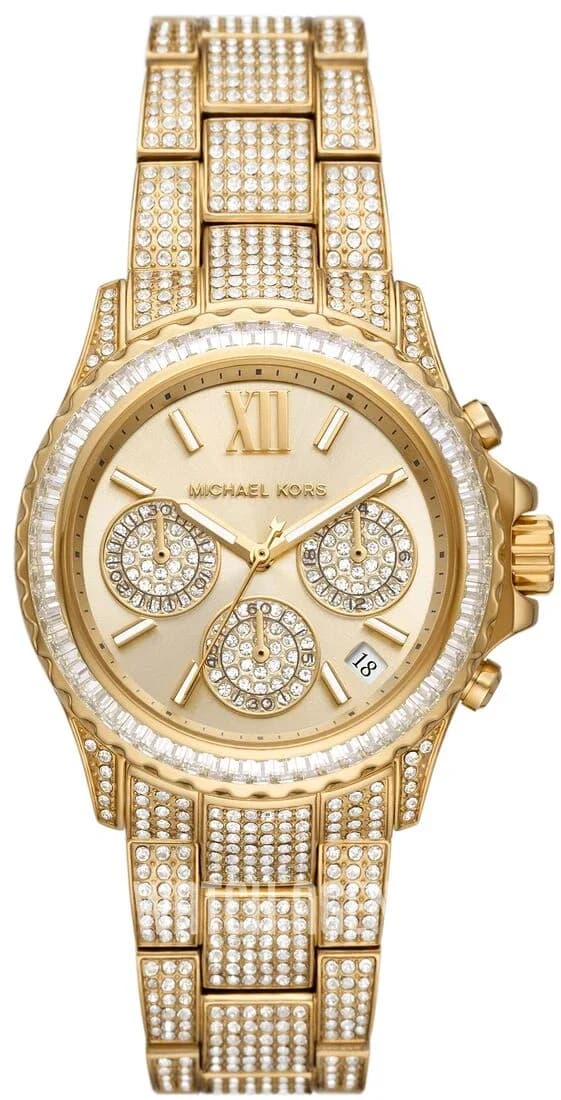Montre femme Michael Kors MK7254, cadran et bracelet sertis de cristaux étincelants