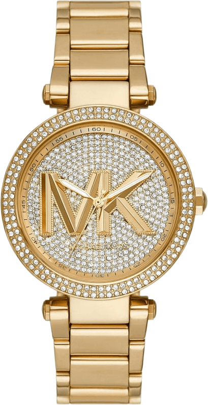 Montre femme Michael Kors MK7283, cadran bicolore sur bracelet acier doré