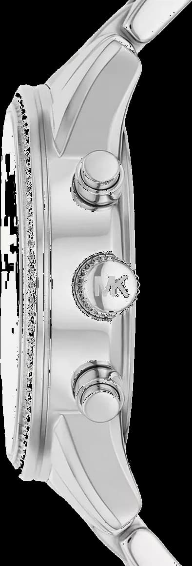 Cadran argent de la montre Michael Kors MK7301 en détail